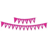 FAIXA PAPEL FELIZ ANIVERSARIO ROSA - 14499