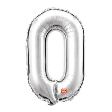 BALAO METALIZADO SÃO ROQUE 40CM PRATA NUM 0- 8375 