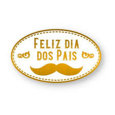  ETIQUETA ADESIVA FELIZ DIA DOS PAIS BIGODE COM 100 - 11951 