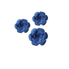 FLOR PEQUENA AZUL MARINHO COM 3 - 11686 