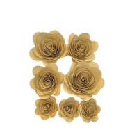 FLOR PEQUENA DOURADA PEROLADO COM 3 - 11687 