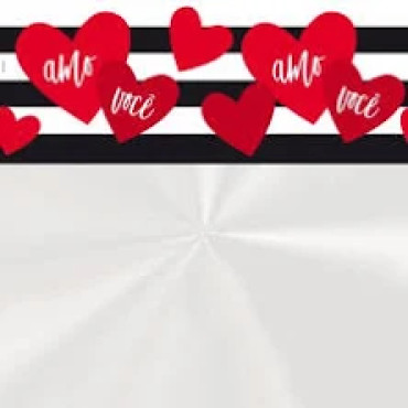 SACO PLÁSTICO PARA CESTA 60X90CM AMO VOCÊ - 6878 