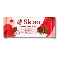 BARRA DE CHOCOLATE COBERTURA MAIS AO LEITE SICAO 1,01KG - 11883