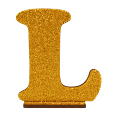  LETRA MDF GLITER L 9CM DOURADO PLANET TOY - 7395 