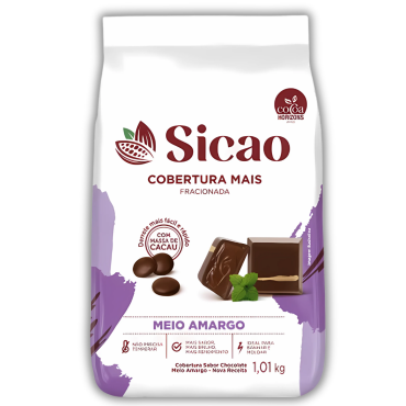 COBERTURA MAIS MEIO AMARGO EM GOTAS 1,01KG SICAO - 13075