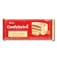BARRA DE CHOCOLATE COBERTURA CONFEITEIRO BRANCO 1,01KG HARALD - 13742