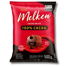 CHOCOLATE EM PÓ MELKEN 100% CACAU 500G HARALD - 14537 CHOCOLATE EM PÓ MELKEN 100% CACAU 500G HARALD - 14537