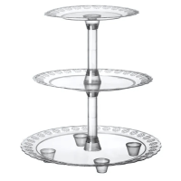 BALEIRO CRISTAL TRÊS TRIÂNGULOS ACRÍLICO - 14862