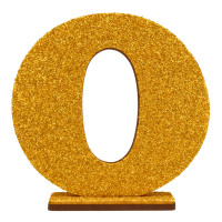  LETRA MDF GLITER O 9CM DOURADO PLANET TOY - 7296 