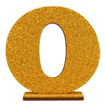  LETRA MDF GLITER O 9CM DOURADO PLANET TOY - 7296 