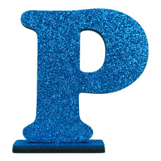 LETRA MDF GLITER P 9CM AZUL PLANET TOY -7298 