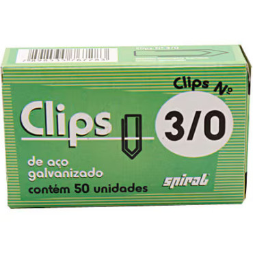 2441 - CLIPS 3/0 SPIRAL COM 50 UNIDADES