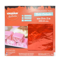 9410 - FOLHA LAMINADA VERMELHO CROMUS COM 50