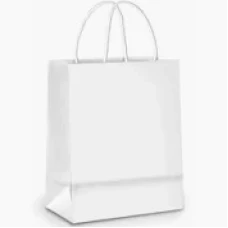 SACOLA PAPEL BRANCO P CROMUS C/50 21,5X15X8CM ALCA TORCIDA (PAPEL) - 15017