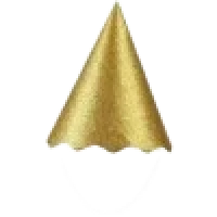 CHAPEU PAPEL METALIZADO DOURADO C/8 SILVER PLASTIC REF MH010 - 13702