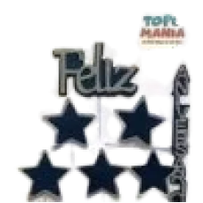 TOPO BOLO PARABENS ESTRELA PRETO TFA011 - 16431