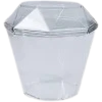 COPO ACRILICO DIAMANTINHO C/TPA CX-C/500 PLASTILANIA 50X10 - 16924