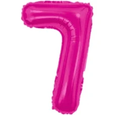 BALAO METALIZADO 40CM ROSA NUM 7 UNI ROSANA 40CM G FESTA - 16568