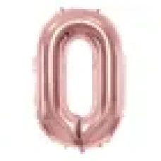 BALAO METALIZADO 40CM ROSE NUM 0-UNI - 14695