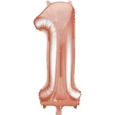 BALAO METALIZADO 40CM ROSE NUM 1-UNI - 16965