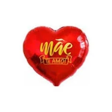 BALAO METALIZADO 45CM CORACAO MAE TE AMO NEOTRENTINA UNIDADE VERMELHO - 19781