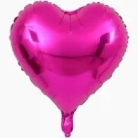 BALAO METALIZADO 45CM CORACAO ROSA -UND - 15423