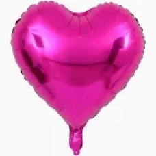 BALAO METALIZADO 45CM CORACAO ROSA -UND - 15423