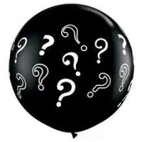 BALAO METALIZADO 45CM REVELACAO INTERROG - 11030