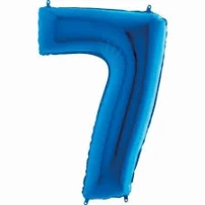 BALAO METALIZADO 75CM AZUL NUM 7-UN ROSANA 75CM G FESTA -16578