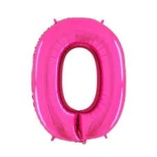 BALAO METALIZADO 75CM ROSA NUM 0-UN ROSANA 75CM G FESTA - 16581