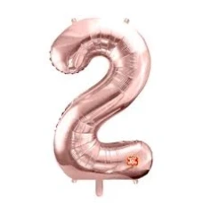 BALAO METALIZADO 80CM ROSE GOLD NUM 2-UM SAO ROQUE 80CM - 18580
