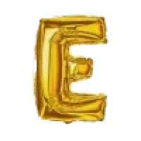 BALAO METALIZADO 40CM DOURADO LETRA E-UN - 14610