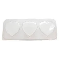 BANDEJA 3 CORACAO CRISTAL C/TAMP C/3 FLIP PET - 15595