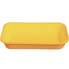 BANDEJA AMARELA RASA 15X15X1,8CM COPOBRAS COM 100 -7616 