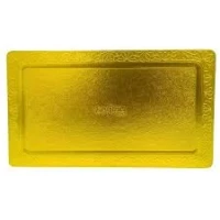 BASE DE BOLO CAKE BORD RET DOURADO 20X35 REGINA - 18245
