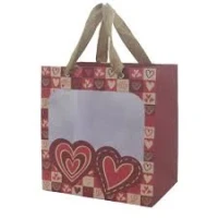 SACOLA PAPEL C/VISOR CORACOES UNIDADE - 17902