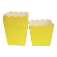 CACHEPOT GRANDE DE PAPEL AMARELO C/10 - 15999