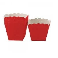 CACHEPOT GRANDE DE PAPEL VERMELHO C/10 - 16000