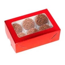 CAIXA 4X12X8CM LAMINADA C/VISOR C4679-UM IDEIA 6DOCES LAMINADA VERMELHO - 15555