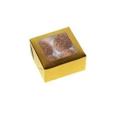 CAIXA 4X8X8CM LAMINADA C/VISOR C4668-C10 IDEIA 4DOCES LAMINADA OURO - 15662