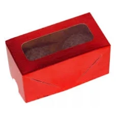 CAIXA 4X4X8CM LAMINADA C/VISOR C4677 UNI IDEIA 2DOCES LAMINADA VERMELHO - 17912