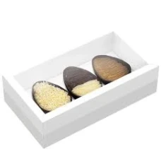 CAIXA 18X10X8 DEGUSTACAO C/MOLDURA UNIDA IDEIA PASCOA ESSENCIAL C5311 3X50G OURO - 19316