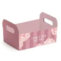 CAIXOTE DE CARTAO CAMELIA P UNIDADE 16X10,5X4,5 CROMUS - 15509