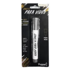 CANETA PO DE GIZ PARA VIDRO PRATA POPPER - 17324