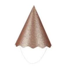 CHAPEU PAPEL METALIZADO ROSE GOLD C/8 - 17199