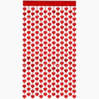 CORTINA METALIZADA CORACAO 100X200 SILVER HA381 - 19374