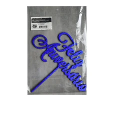 TOPO DE BOLO LAMINADO MDF AZUL-UNID - 15398