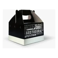 EMB PAPEL HAMBURGUER GOURMET PMG C/50 120X80X120MM BOX BLACK PRETA - 15604