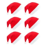 ENFEITE GORRINHO PAPAI NOEL C/6 NEO FESTA NATAL - 18748