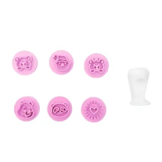 KIT CARIMBOS URSINHOS ROSA BEBE C/7 BLUE STAR - 16858
